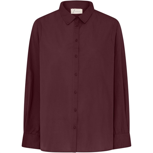 FRAU DHAKA LS SHIRT RED MAHOGANY